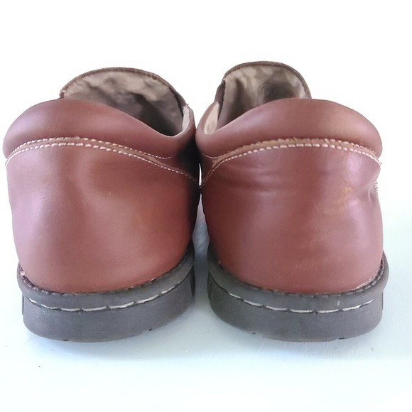 Born Han Sawyer Brown Leather Slip On Loafers Mens Size 7 Casual Comfort - Picture 8 of 10